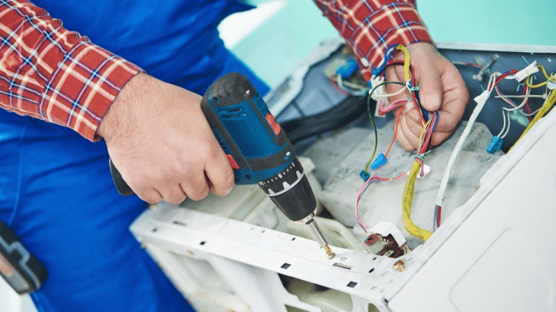 Altındağ Fondital Fondital çamaşır makinesi kart tamiri – Su almama arızası orijinal parça ile giderildi. - Teknik servis örneği